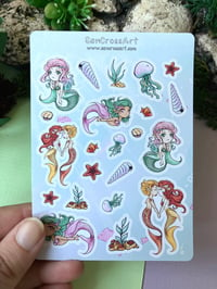 Image 2 of Cute Mermaid Sticker Sheet