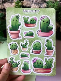 Image 2 of Cute Cactus Sticker Sheet