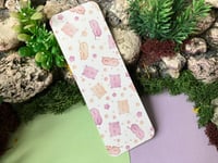 Image 1 of Cute Bookmark with pink pattern design for book lovers, planners, notebooks, collecting