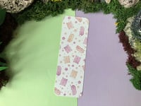 Image 2 of Cute Bookmark with pink pattern design for book lovers, planners, notebooks, collecting