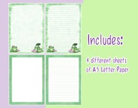 Image 2 of Cute Letter Set, Frog Letter Set, 12 piece Penpal Set