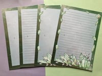 Image 2 of Cute Letter Set, Green Crystal Letter Set, 12 piece Penpal Set