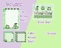 Image 3 of Cute Letter Set, Frog Letter Set, 12 piece Penpal Set