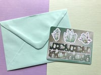 Image 4 of Cute Letter Set, Green Crystal Letter Set, 12 piece Penpal Set