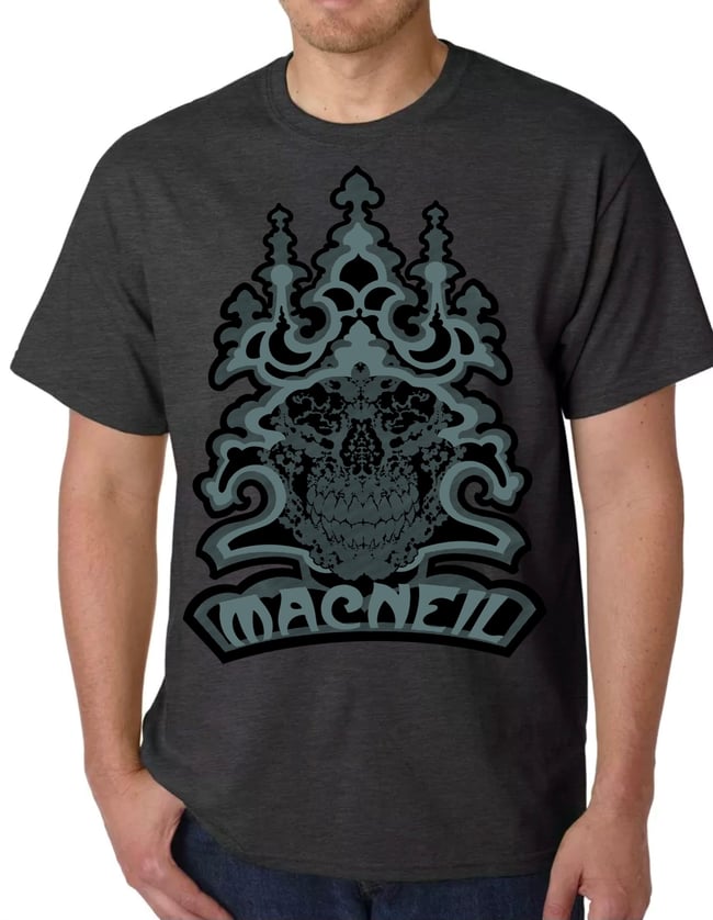  Skull T-Shirt - Gray or Sand Colour