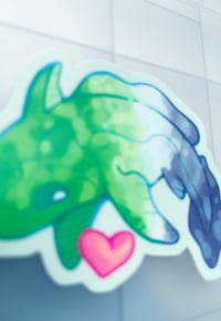 Image 2 of Aromantic pride shark sticker