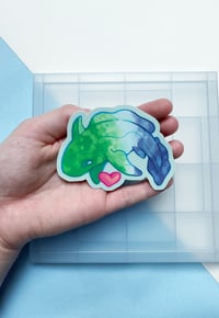 Image 3 of Aromantic pride shark sticker