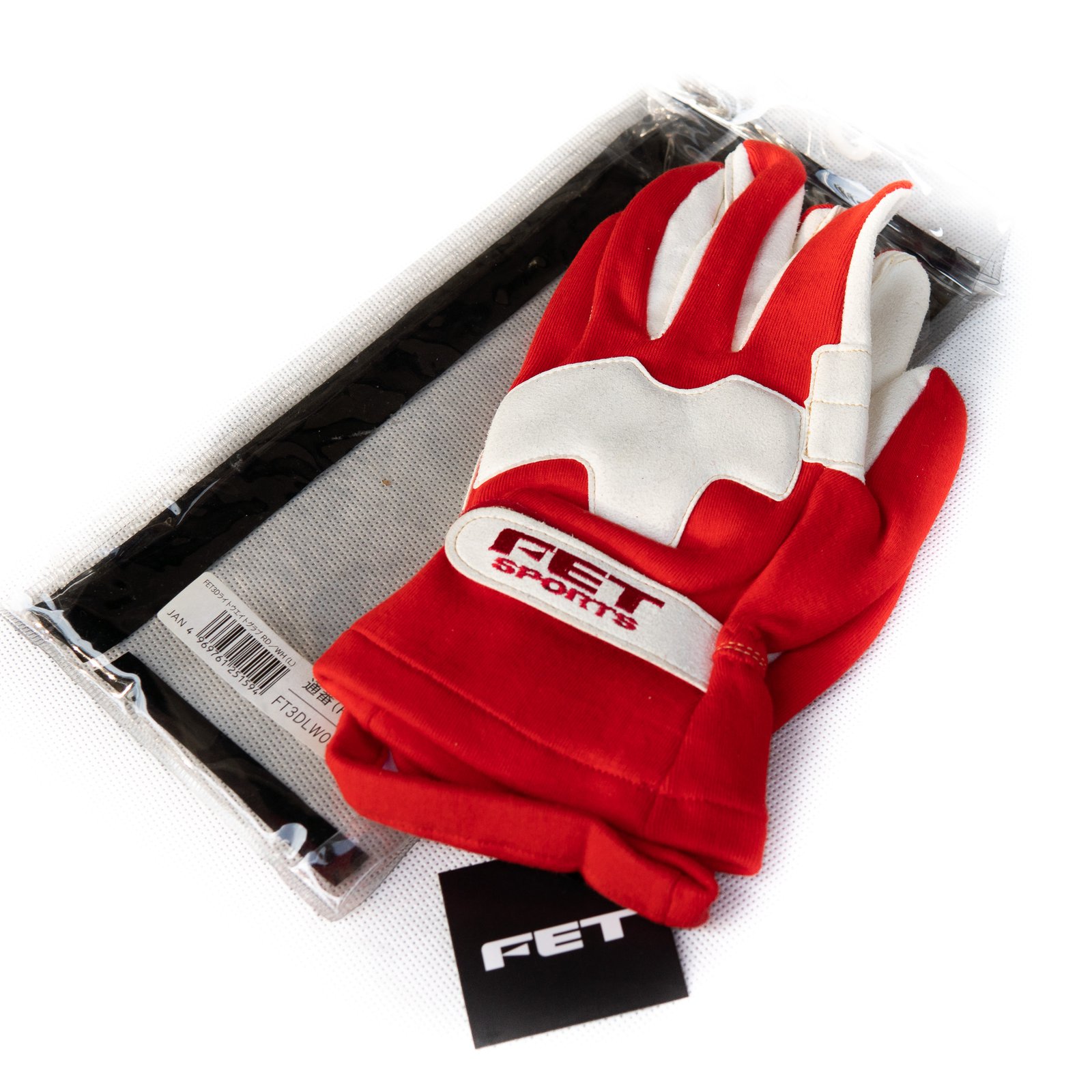 FET 3Dライトウエイトグラブ RED/BLK XL 走行会 レーシング