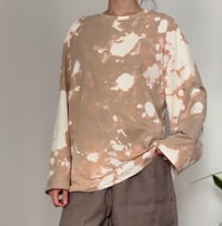 Image 3 of cotton long sleeve with a bleached design