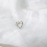 Image 5 of Silver Molten Heart Ring