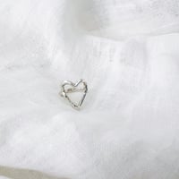 Image 5 of Silver Molten Heart Ring-made to order