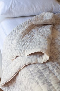 Image 5 of Grey Floral Quilt