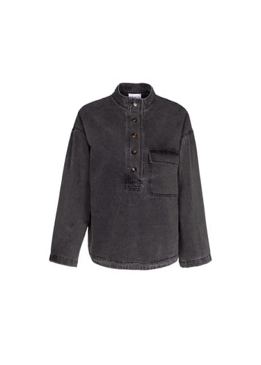 Image of 1-Camisa azul denim oscuro