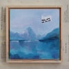 To the Mountains - 9 x 9" - Wood Canvas