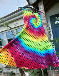 Spotty rainbow spiral dress size 12/14