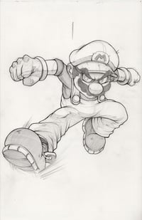NES MARIO ORIGINAL ART SIGNED