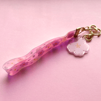 Image 4 of Sakura Holographic PVC Lanyard Keychains