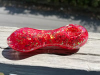 Image 3 of Enflamed Freezable Glitter Glass Pipe Color Changing Pipe