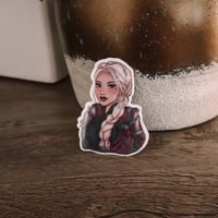 Image 2 of Manon Blackbeak Holographic Broken Glass Vinyl Sticker 