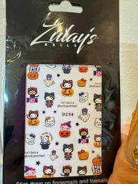 Image 2 of HELLO KITTY -Halloween stickers ( 1 sheet)