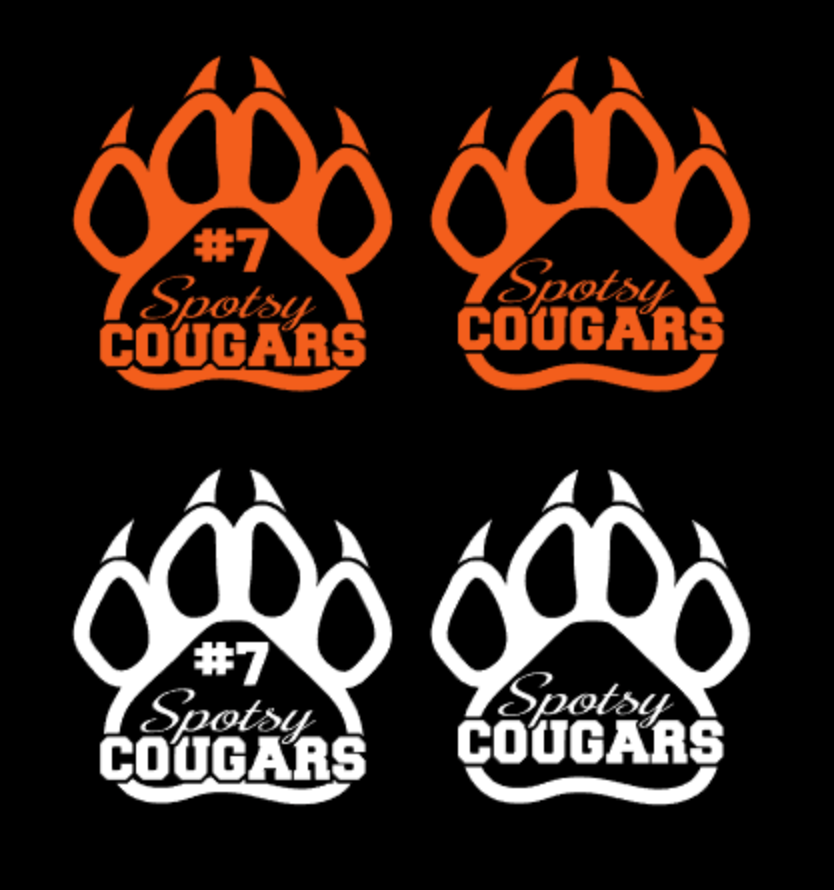 Image of Spotsy Cougars Custom Car Decal