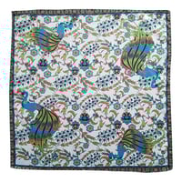 Image 1 of 1970s Silk Peacock Scarf