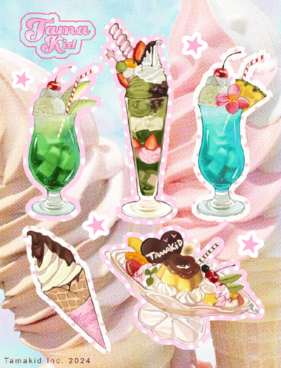 Image of Summer Sweet Treats sticker sheet