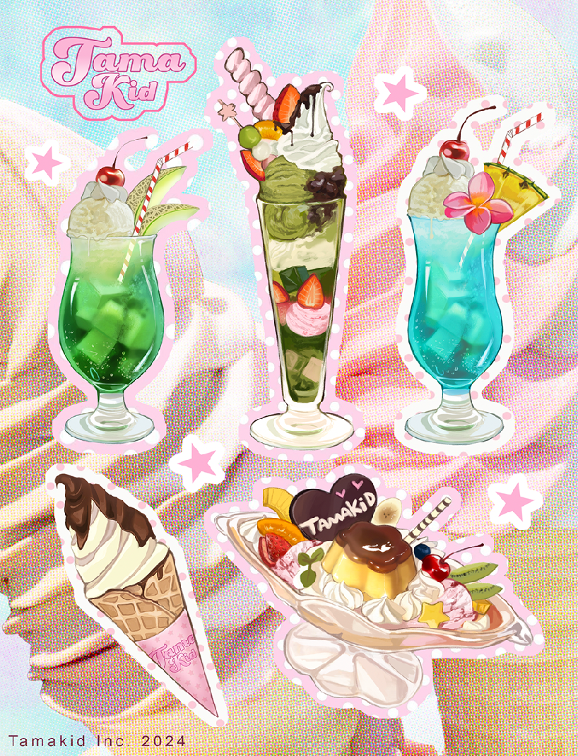 Image of Summer Sweet Treats sticker sheet