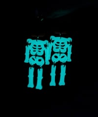 Image 2 of Glowing Pumpkin Acrylic Earrings