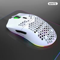 Wireless Mouse with RGB Luminous Ultralight and a Slick Honeycomb Design