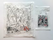 Image of Two sketch studies for “Mean Girls Club” Painting