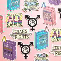 Image 3 of Respect Trans Men Juice Vinyl Sticker