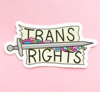 Image 1 of Trans Rights Sword Sticker