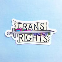Image 3 of Trans Rights Sword Sticker