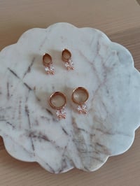 Image 1 of Crystal Rosebud Bows (Rose Gold) 