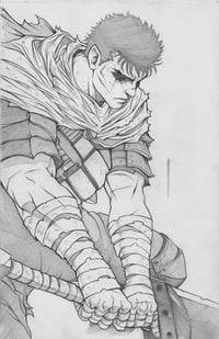 BERSERK GUTS ORIGINAL ART SIGNED