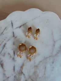 Image 3 of Crystal Rosebud Bows (Gold)