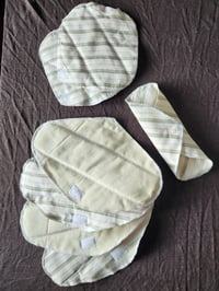Image 1 of Linen Pat Set of 7- Soft Greens