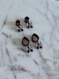 Image 1 of Crystal Rosebud Bows (Black)