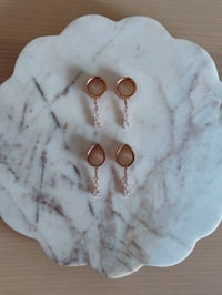 Image 1 of Dainty Diamond Drops (Rose Gold)
