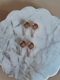 Image 2 of Dainty Diamond Drops (Rose Gold)