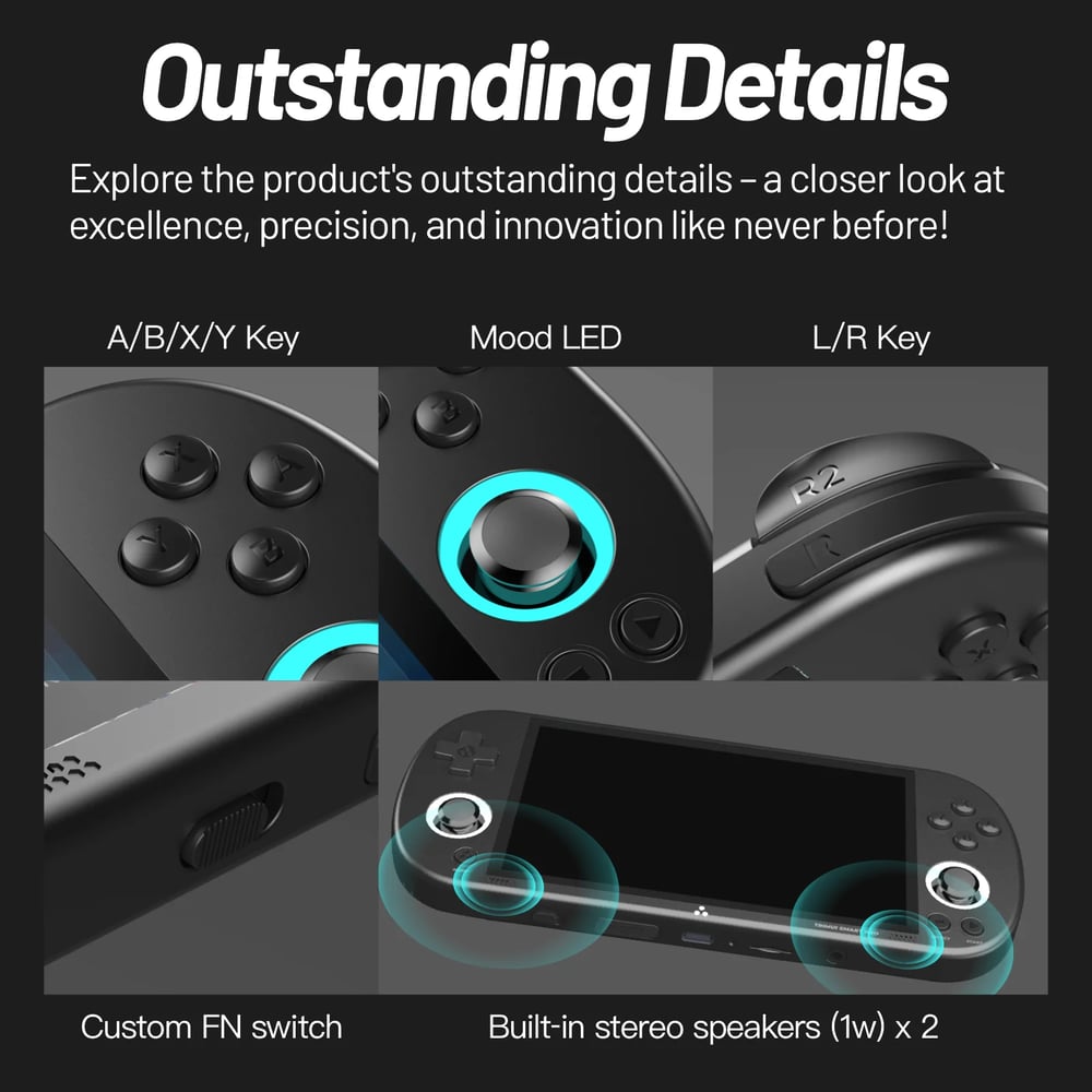Trimui Smart Pro Handheld Game Console 4.96''IPS Screen Linux System Joystick RGB Smartpro Retro 