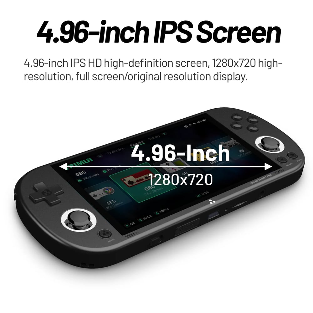Trimui Smart Pro Handheld Game Console 4.96''IPS Screen Linux System Joystick RGB Smartpro Retro 