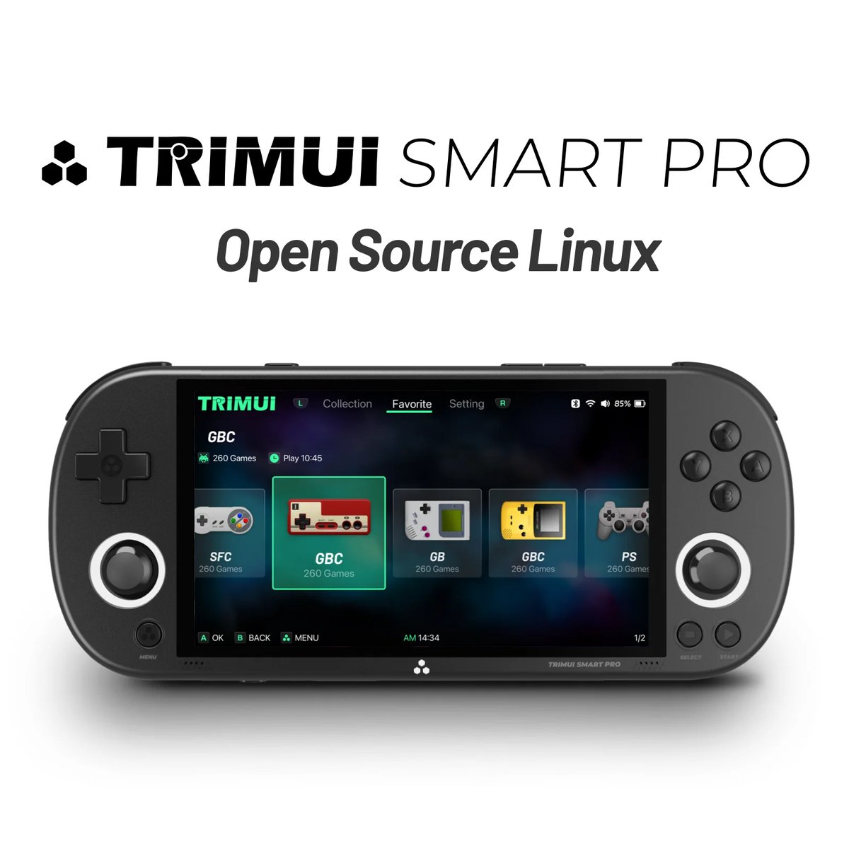 新品入荷 Pro Smart Trimui Handheld Screen 4.96''IPS Console Game Nintendo Switch