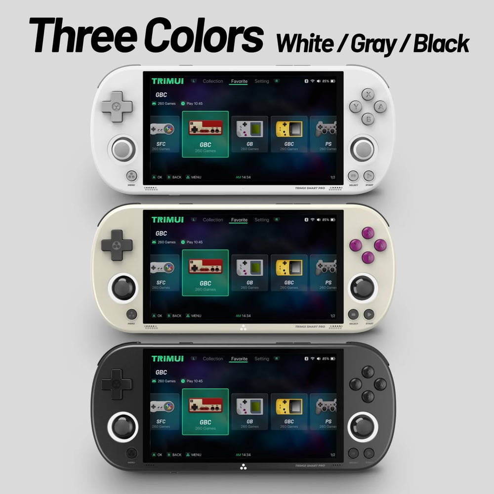 Trimui Smart Pro Handheld Game Console 4.96''IPS Screen Linux System Joystick RGB Smartpro Retro 