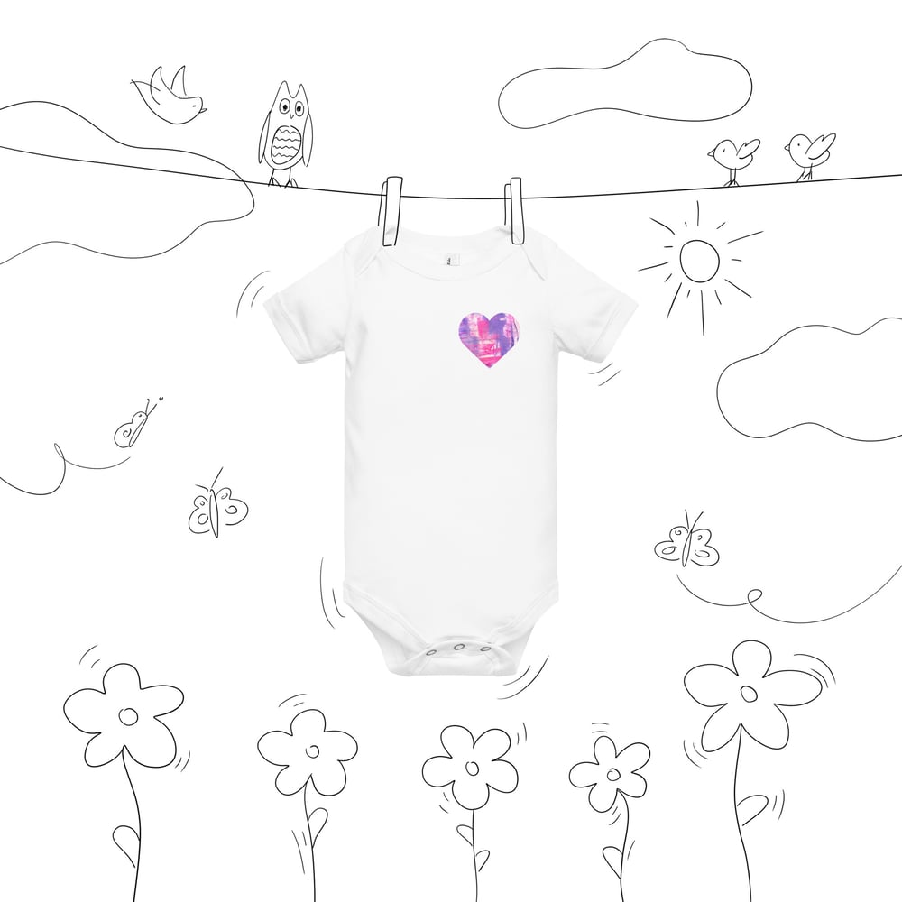 Image of Purple Heart Baby Onesie