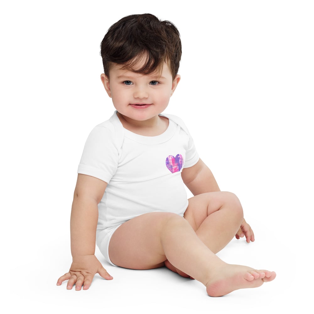 Image of Purple Heart Baby Onesie