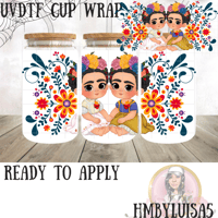Frida heart UVDTF cup wrap 