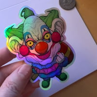 Image 3 of 'Jumbo' Killer Clown Chroma Sticker 4"