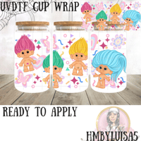 Trolls colorful UVDTF cup wrap 